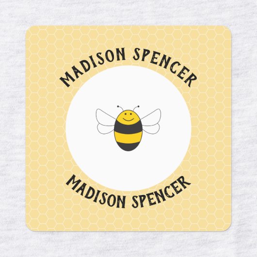 IJzer op bijennaamlabels voor schoolkamp kinderopv Labels (Design 2)