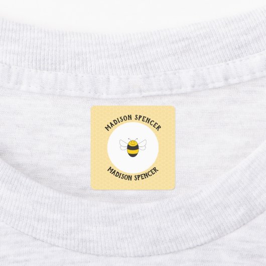 IJzer op bijennaamlabels voor schoolkamp kinderopv Labels (Aangebracht)