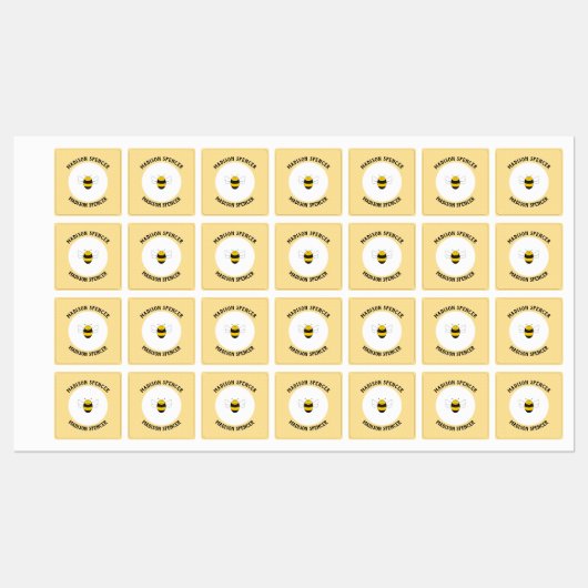 IJzer op bijennaamlabels voor schoolkamp kinderopv Labels (Vel)