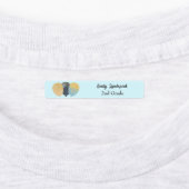 IJzer op Blauwgroen Glitter Party Ballonnen Labels (Aangebracht)