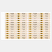 IJzer op Gele Glitter Party Ballonnen Labels (Vel)