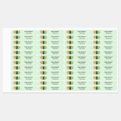 IJzer op Green Glitter Party Ballonnen Labels (Vel)