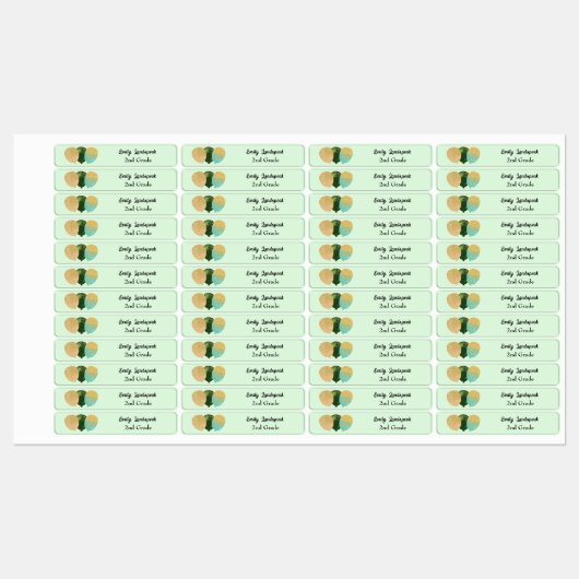 IJzer op Green Glitter Party Ballonnen Labels (Vel)