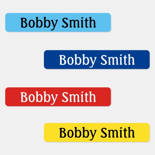 IJzer op jongens Kledinglabels NAAM Rood Blauw Gee Labels (Groep)