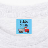 IJzer op jongens Kousenlabels NAAM DUMP TRUCK Labels (Aangebracht)