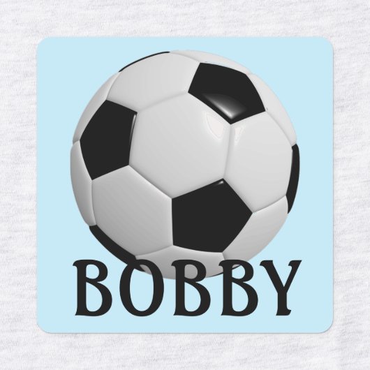 IJzer op jongens Sportbakken Kledinglabels NAAM Labels (Design 2)