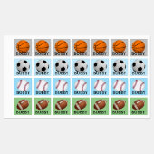 IJzer op jongens Sportbakken Kledinglabels NAAM Labels (Vel)