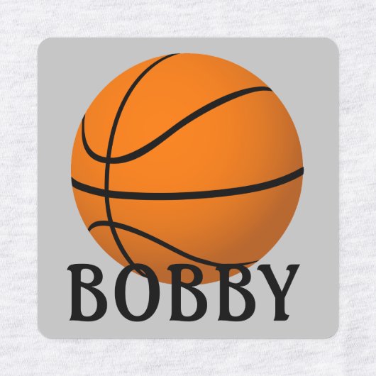 IJzer op jongens Sportbakken Kledinglabels NAAM Labels (Design 1)