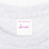 Ijzer op kledinglabels labels (Aangebracht)