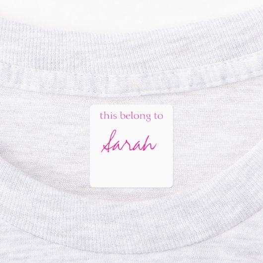 Ijzer op kledinglabels labels (Aangebracht)