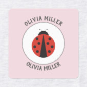 IJzer op lieveheersbeestjes voor schoolkamp kinder Labels (Design 2)