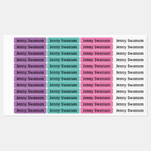 Ijzer op Meisjes Kleding Labels Pastels NAAM