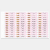 IJzer op Paarse Glitter Party Ballonnen Labels (Vel)