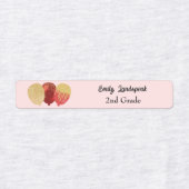 IJzer op rode glitter party ballonnen Labels (Design 1)