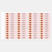 IJzer op rode glitter party ballonnen Labels (Vel)