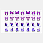 IJzer op vlinderkleding Etiketten toevoegen Naam M Labels (Vel)