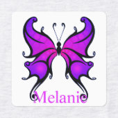 IJzer op vlinderkleding Etiketten toevoegen Naam M Labels (Design 1)