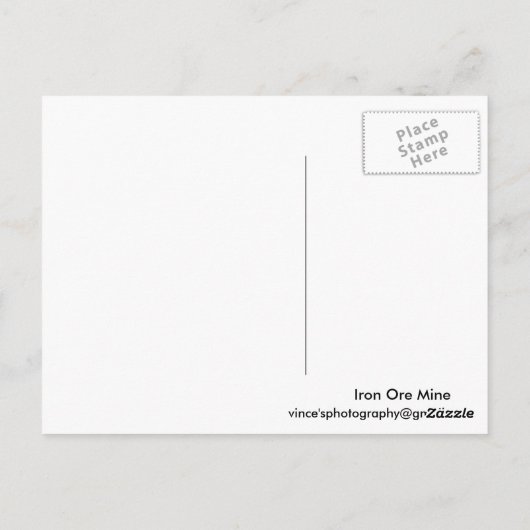 IJzer Ore Auto, postkaart (Achterkant)