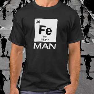 IJzer Periodiek Systeem der Elementen Symbool T-shirt