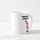 IJzer pompen is vrouwenwerk Koffiemok (Voorkant rechts)