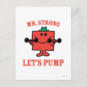 IJzer pompen met de heer Strong Briefkaart (Voorkant)