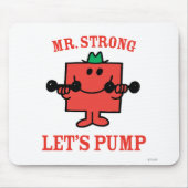 IJzer pompen met de heer Strong Muismat (Voorkant)