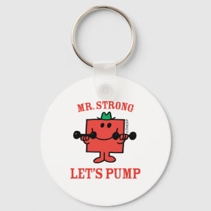 IJzer pompen met de heer Strong Sleutelhanger