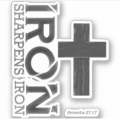 Ijzer Scherpt Ijzer 3"x 3"Vinyl Stickers (Voorkant)