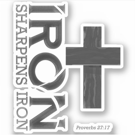 Ijzer Scherpt Ijzer 3"x 3"Vinyl Stickers (Voorkant)