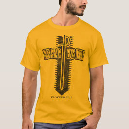 IJzer Scherpt IJzer Christelijk Phi Rho-ontwerp T-shirt