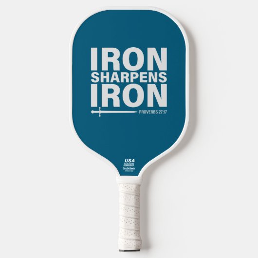IJzer Scherpt IJzer (Ocean Blue) Pickleball Paddle (Voorkant)