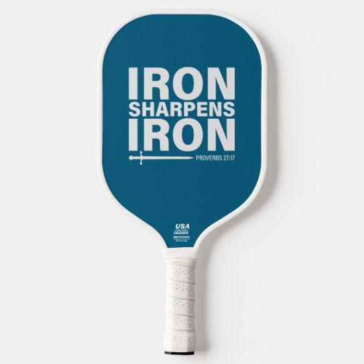 IJzer Scherpt IJzer (Ocean Blue) Pickleball Paddle (Achterkant)