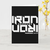 IJzer Scherpt IJzer Spreuken 27_17 Bijbelvers Chri Kaart (Gele Bloem)