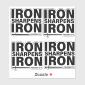 "IJzer scherpt ijzer - Spreuken 27:17" Custom-cut Sticker (Vel)