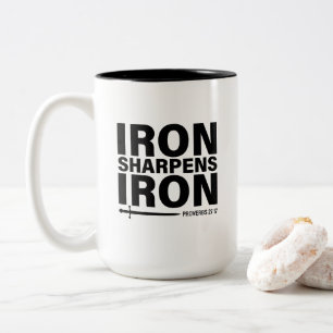 IJzer scherpt ijzer - Spreuken 27:17 Koffie Mok
