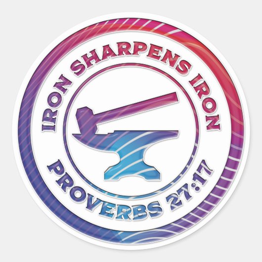 IJzer Sharpen IJzer Ronde Sticker (Voorkant)