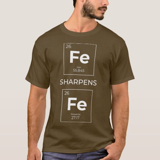 IJzer Sharpens IJzer Christelijk design T-shirt (Voorkant)