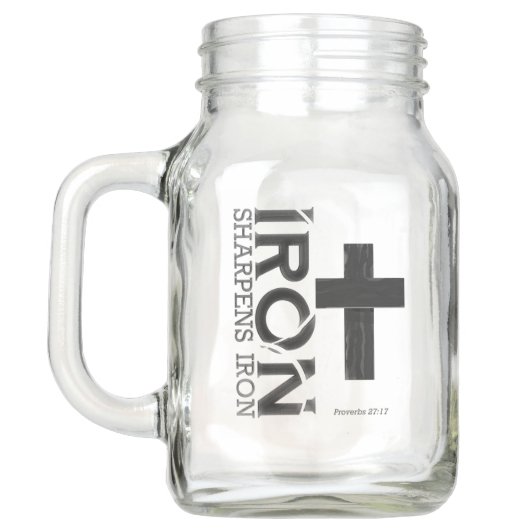 IJzer Sharpens IJzer - Mason Jar (Achterkant)