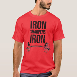 IJzer Sharpens IJzer Proverbs Weightlift Faith Bi T-shirt