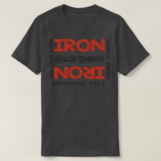 IJzer Sharpens IJzeren Religieuze Bijbel 1 T-shirt (Design voorkant)