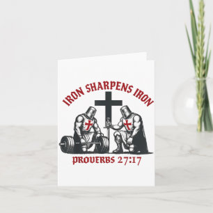 IJzer slijpt ijzer Bijbel Schriftuur Christelijke Kaart