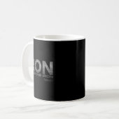 IJzer slijpt ijzer Koffiemok (Voorkant links)