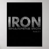 IJzer slijpt ijzer Poster (Voorkant)