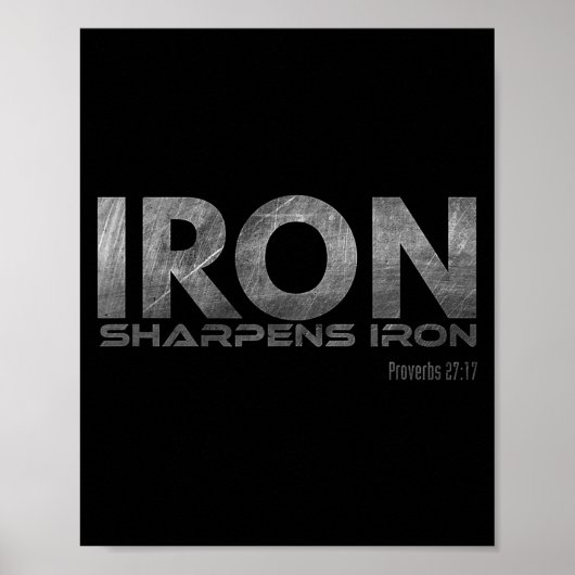 IJzer slijpt ijzer Poster (Voorkant)