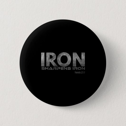 IJzer slijpt ijzer  Ronde Button 5,7 Cm (Voorkant)