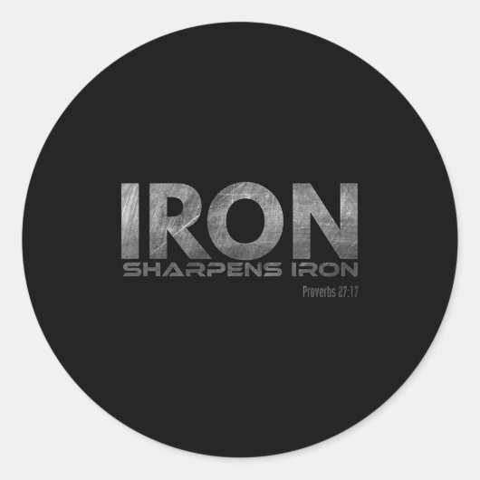 IJzer slijpt ijzer Ronde Sticker (Voorkant)