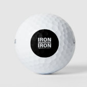 IJzer Slijpt IJzer (Set van 3) Golfballen (Voorkant)