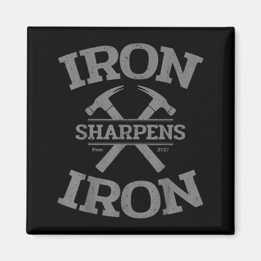IJzer slijpt ijzer Spreuken 27_17 Fitnessoefeninge Magneet (Voorkant)