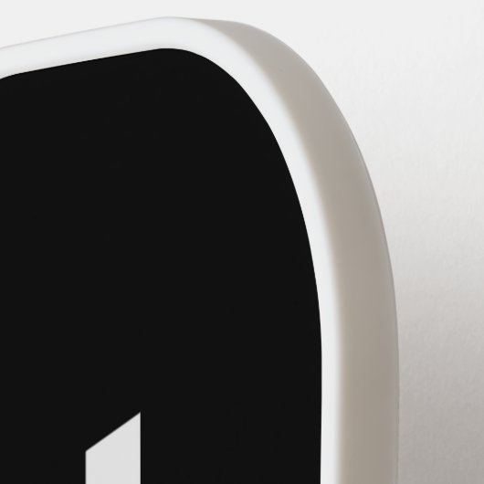 IJzer slijpt IJzer zwart en wit Pickleball Paddle (Links Detail)