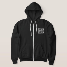 IJzer slijpt Iron Bella + Canvas Zip-Up Hoodie